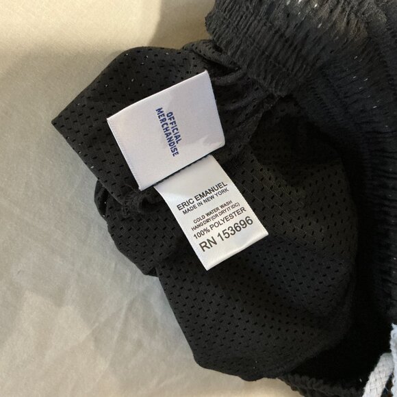 Black Eric Emmanuel Mesh Shorts Sliver Lightning small - Picture 5 of 6